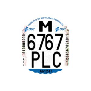 Matricula homologada VMP DGT
